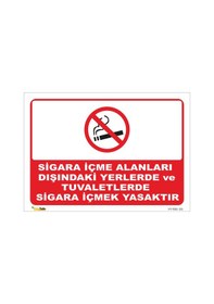 Resim Sigara Içme Alanın Dışında Sigara Içme - Isg Levhası 