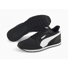 Resim Puma 384640 01 St Runner V3 Mesh Kadın Spor Ayakkabısı Siyah Beyaz 