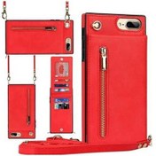 Resim Wondernest Yuvaları Ve Uyumlu Tutucu Tpu+pu Plus Kılıfı Kart Yuvası Kapak İphone Fermuar Cüzdan Askı 8 7 / Kp 