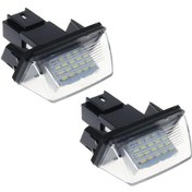 Resim Yeni 1 Çift 18 Led Lisans Numarası Plaka Işıkları Lamba Peugeot 206 207 307 308 406 Citroen C3/c4/c5/c6 