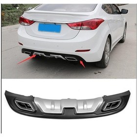 Resim Hyundai Elantra Difüzör 2014-2015 Arka Tampon Plastik 