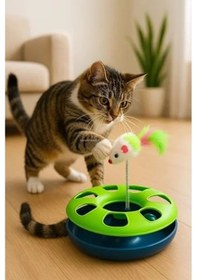 Resim Kedi Oyuncak Seti, Yaylı Tüylü Toplu Eğlence İstasyonu 