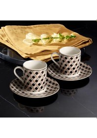 Resim Camelıa 12 Parça 6 Kişilik Bone Türk Kahvesi Fincan Takımı - 5112 Çok Renkli 