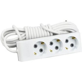 Resim Günsan Priz 3'lü 2 Mt Beyaz Çocuk Korumalı Ve Topraklı 