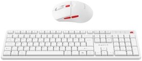 Resim Havit KB261WB Kablosuz Klavye Mouse Seti – Türkçe Q, Ultra Sessiz Tuşlar (Beyaz) 
