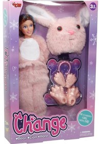 Resim Vardem Change Oyuncak Pembe Tavşan Aksesuarlı 30 Cm Bebek 66838 