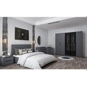 Resim Kale Luxe Yatak Odası Takımı - Antrasit Set 4 