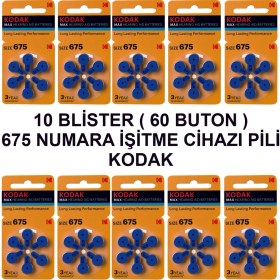Resim Kodak 675 Numara 10 Paket Kodak Işitme Cihazı Pili 