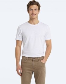 Resim Kip Beyaz 5li Düz %100 Pamuk T-shirt Çok Renkli 