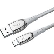 Resim D40 Type-C USB Kablo 5A 25W Hızlı Şarj Kablosu 120 cm Data Kablo 480 Mbps Kumaş Örgü Benks