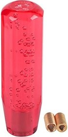 Resim Qiilu Vites Değiştirme Kafası, 15cm Kırmızı Araba Evrensel Akrilik Hareketli Çubuk Topuzu Kristal Şeffaf 