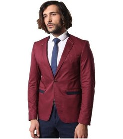Resim Wessi Hakim Yaka Bordo Erkek Ceket Siyah 
