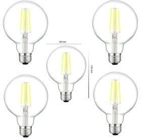 Resim Heka LED Filament Rustik Ampul 6W Gün Işığı - 3 Adet 