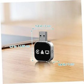 Resim LALADEFIEE Araç Kablosuz Adaptör Metal Cam Dayanıklı Tasarım USB A-c Bağlantı Telefon için Kablosuz Dönüştürücü Hızlı Kurulum ve Sesli Yardımcı 