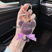 Resim Silver1 Gıoıo Yeni Ipek Eşarp Anahtarlık Kişiselleştirilmiş Inci Papyon Çanta Çekicilik Dokuma Anahtarlık (Yurt Dışından) 