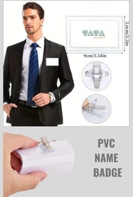 Resim TATA CRAFT Yaka Kartı 30 Adet Şeffaf İğneli Klipsli PVC Yaka Kartı Aksesuar 