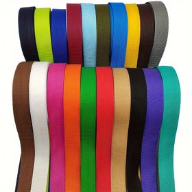 Resim 1 rulo, 9.14 metre uzunluğunda, 3.0 cm genişliğinde, çok renk seçeneği bulunan, polyester kemer, çanta kenar askısı, kutu askısı, dekoratif aksesuarlar, dış mekan bağlama kayışı, bağlama kayışı 