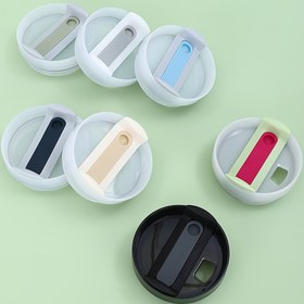 Resim Termal Karafetler, Buz Tutma Bardakları için Değiştirme Kapağı, Kahve Makinesi Aksesuarları, Şarj Edilmemiş, Pil Yok - Standart Soğuk İçecek Dispenserlerine Uygun 1pc 40oz Tekrar Kullanılabilir Sızdırmaz Plastik Kapağı 