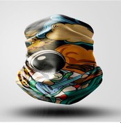 Resim Galaxy Motorcu Bandana Maske Outdoor Boyunluk Unisex Siyah 