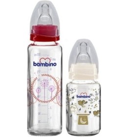 Resim Bambino Cam Biberon 2'Li Ekonomik Set - ( 225 ML + 125 ML ) 