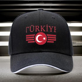 Resim 1 adet Üniseks Ayarlanabilir Beyzbol Şapkası Trendy "Türkçe" Baskı ve Türk Bayrağı Tasarımı ile - Siyah, Beyaz veya Kırmızı - Seyahat, Plaj ve Açık Hava Sporları için Mükemmel - Rahat ve Şık Güneş Koruma 