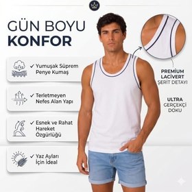 Resim Erkek Kolsuz Sporcu Atlet Seti Yazlık Bisiklet Yaka, Süprem Penye Kumaş, Rahat Kesim,Günlük ve Spor Kullanım İçin Çok Renkli Paket 