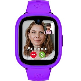 Resim Watch 5 Plus - Görüntülü Arama Gps Sos Sağlık Takibi Güvenli Alan Mor Akıllı Çocuk Saati 