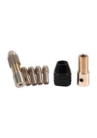 Resim Adt Chuck Pensetleri: 8 Adt 0.5-3mm Chuck Pensetleri Mini Aletler Chuck Set Ve 1 Adt Mini 0.3-3.5mm Mini Mini Elektronik Chuck Bit Alet Set Küçük 