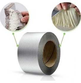 Resim Renk Yapı Rüyası Çamur Band Cam Malzemelerin Tamiri Için Su Sızmaz Sağlam Alimünyum Destekli 96 mm x 2 Mt 