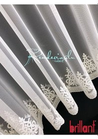 Resim Fon Perde Tül Fon 2 Adet 90 Ar Cm Sık Pileli Brillant Arne Desen 