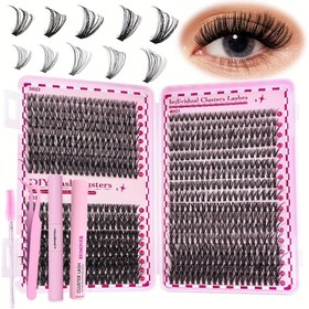 Resim 700 adet 30D, 40D, 50D Sahte Kirpiklerle Yapıştırıcı Pense Fırça, Parti Sahne Festivali Makyajı için Kalın ve Doğal Kirpik Uzatma, Zarif ve Dramatik D Kıvrım Karışık, Doğal ve Şık Görünüm, Başlangıçlar için Kolay Uygulama, Hafif ve Kolay Uygulama "Sahte Kirpikler Seyahat Pratik ve Ucuz Temel Anneler Günü Hediyesi" 