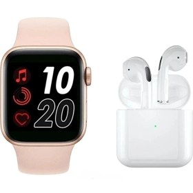Resim Watch 6 Serisi Yeni Nesil Akıllı Saat Pro5 Kablosuz Kulaklık Android ve Ios Uyumlu 