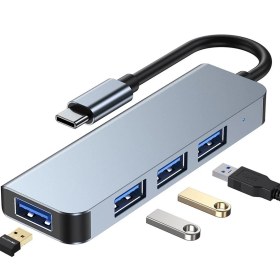 Resim Apple Macbook 16.2' 2021 Notebook USB Çoklayıcı 4 In 1 & Şarj Kablo Adaptör Type-C Hub 