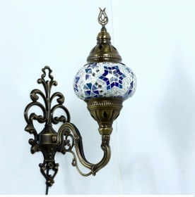Resim Dekoratif DEKORATİF EL YAPIMI MOZAİK DUVAR LAMBASI 