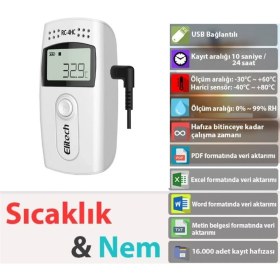 Resim RC Rc-4hc Mini Sıcaklık ve Nem Kayıt Cihazı Datalogger 