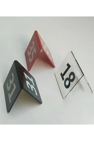 Resim hdrlazerdizayn Pleksi Masa Numaratörü (10 Adet) 