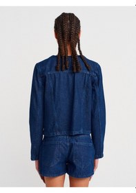 Resim Dilvin 65365 Dört Cepli Kısa Denim Mont-lacivert Lacivert 