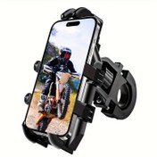 Resim 1 adet Motosiklet Telefon Tutacağı, 8 Pençeli Darbeye Dayanıklı ABS Gidon/Dikiz Aynası Tutucu, Güvenli Sürüş için Dayanıklı Bisiklet Aksesuarı, Motosiklet Aksesuarları 