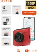 Resim 70MAİ 70mai A400 Dashcam 1440p Quad Hd 2k 145° Açılı Gece Görüşlü Araç Kamerası Kırmızı 