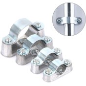 Resim 5 adet Ağır Hizmet Alüminyum Alaşımlı Boru Kelepçeleri - 16mm, 20mm, 25mm, 32mm Dişli Kelepçeler Güvenli Hat Kelepçeleme için, Kart Saddle ve Boru Kurulumu için İdeal, Duvar için Boru Kelepçesi, Kart Saddle Kelepçesi, Şık Metalik Kaplama, Güçlü Yapı 