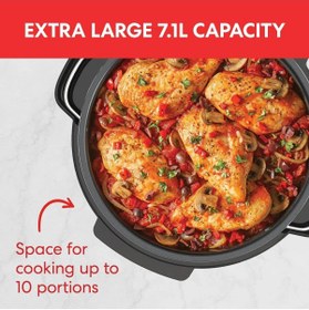Resim Superior Yavaş Pişirici 7.1L 4 Fonksiyonlu Büyük Kapasiteli Multicooker 