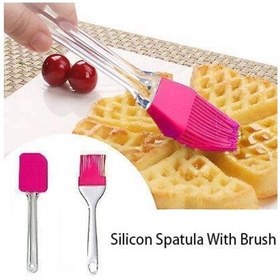Resim 2&amp 39 Li Silikon Pasta - Börek - Poğaça Yağ Fırçası Ve Spatula Seti Çok Renkli 