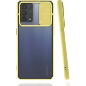 Resim Ankacep Oppo A74 4g Kılıf Lensi Kamera Korumalı Sürgülü Silikon Kapak 