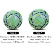 Resim Bosphorusboutique Yansıtıcı Futbol Topu Gece Parlayan Işık Saçan Kamera Flaşlı Futbol Topu Kapalı Ve Dış Mekan Futbol Antrenmanı İçin Yeşil, Dokunsal Yansıtıcı Yeşil 