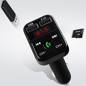 Resim UKCOCO araba oyuncusu mp3 oynatıcı araba şarjı USB araba voltaj göstergesi otomatik müzik çalar FM şarj cihazı b2 