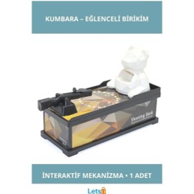 Resim Ayıcıklı Eğlenceli Kumbara Şık Tasarım Çocuk Yetişkin Birikim Aracı TEK EBAT 