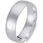 Resim 6 Mm Bombeli Gümüş Alyans 