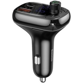 Resim Geeksen Baseus S-13 Bluetooth Fm Transmitter Araç Şarj Cihazı, 36w Pps Hızlı Şarj, 2 Usb + Type-c, Tf Kart Desteği, Mikrofonlu Siyah 
