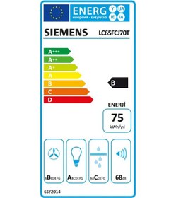 Resim Siemens LC65FCJ70T Gri Duvar Tipi Davlumbaz 