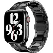 Resim ​​​Watch Ultra 49mm Kordon Uyumlu KRD-63 Metal Strap Kayış CLO- Siyah 